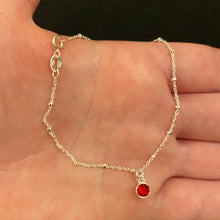 Load image into Gallery viewer, Sterling silver birthstone bracelet