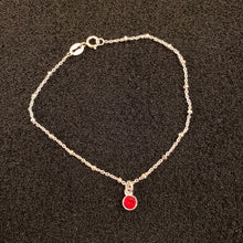 Load image into Gallery viewer, Sterling silver birthstone bracelet