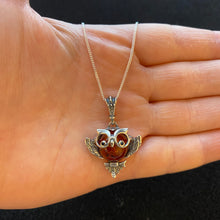 Load image into Gallery viewer, Amber owl necklace
