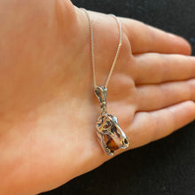 Load image into Gallery viewer, Amber dinosaur necklace
