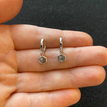 Load image into Gallery viewer, Moss agate hoops

