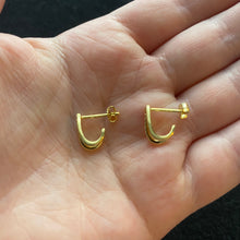 Load image into Gallery viewer, Gold double hoop studs
