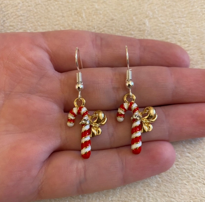 Candy cane earrings
