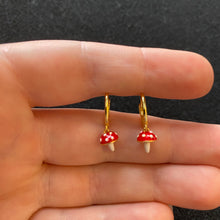 Load image into Gallery viewer, Mini mushroom hoops

