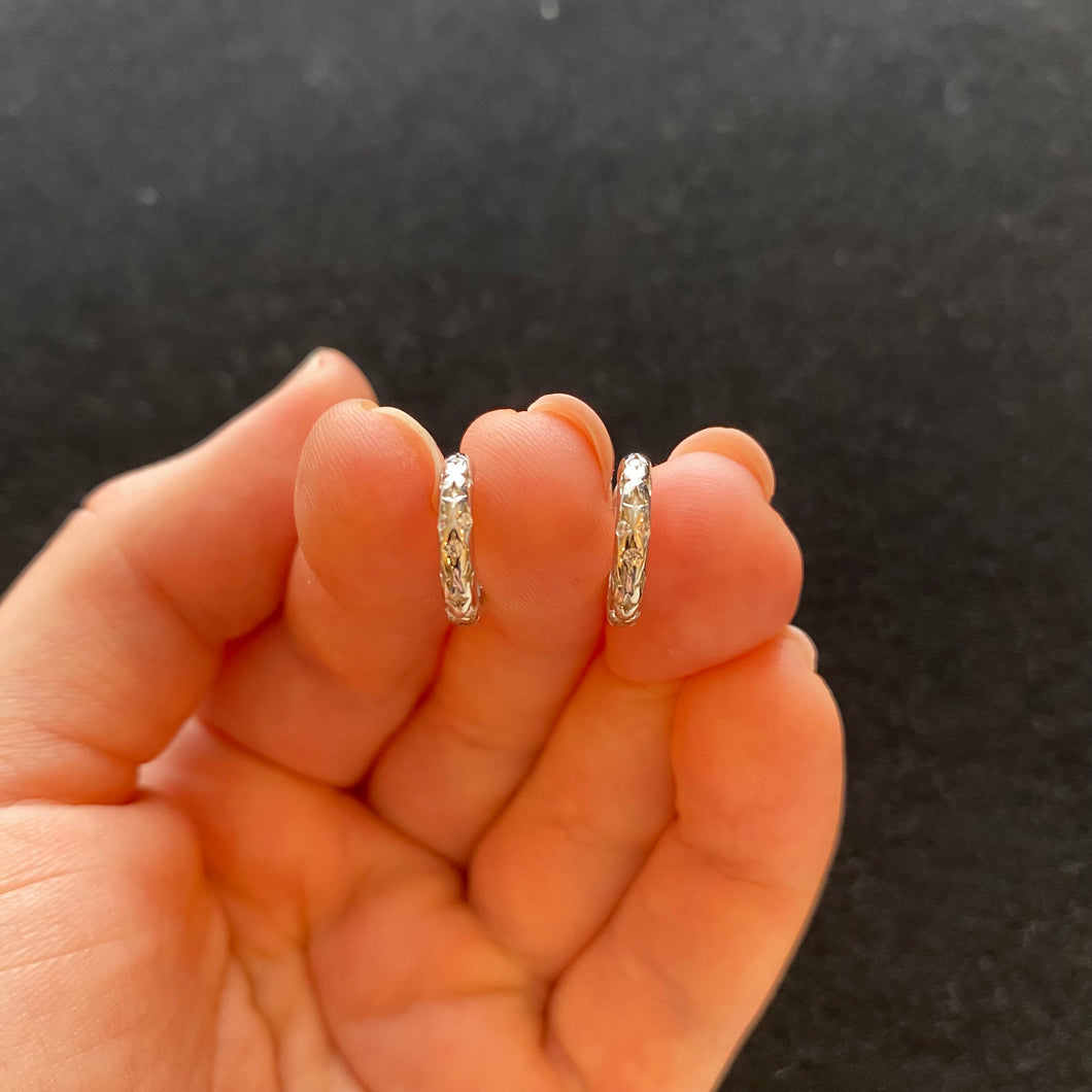 Starburst hoop earrings