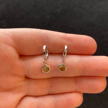 Load image into Gallery viewer, Green peridot hoop earrings
