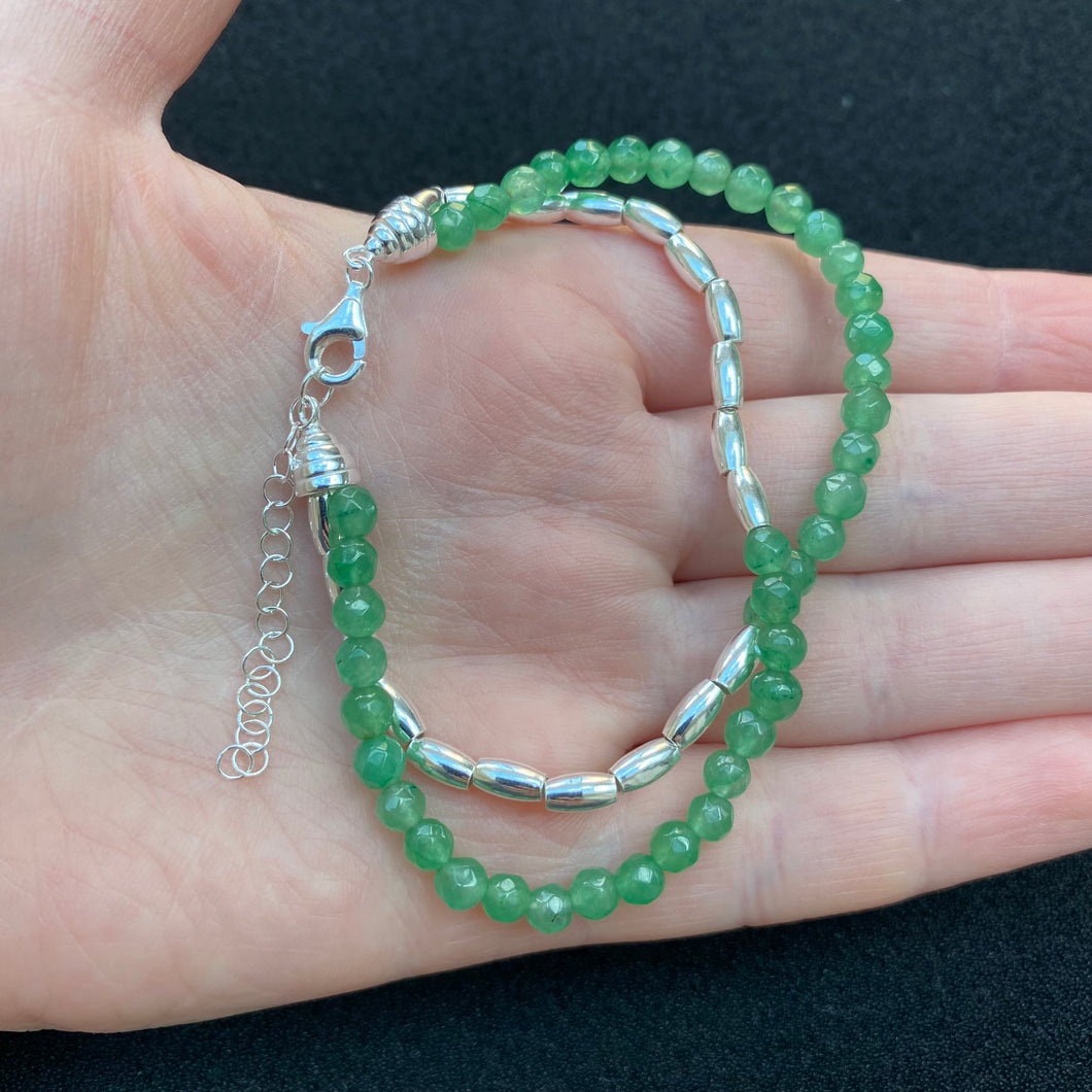 Seed chain and quartz bracelet