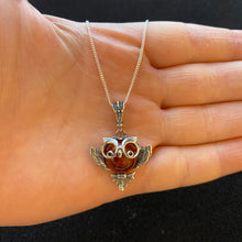 Load image into Gallery viewer, Amber owl necklace
