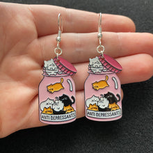 Load image into Gallery viewer, Quirky cat earrings
