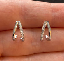 Load image into Gallery viewer, Sterling silver double hoop studs
