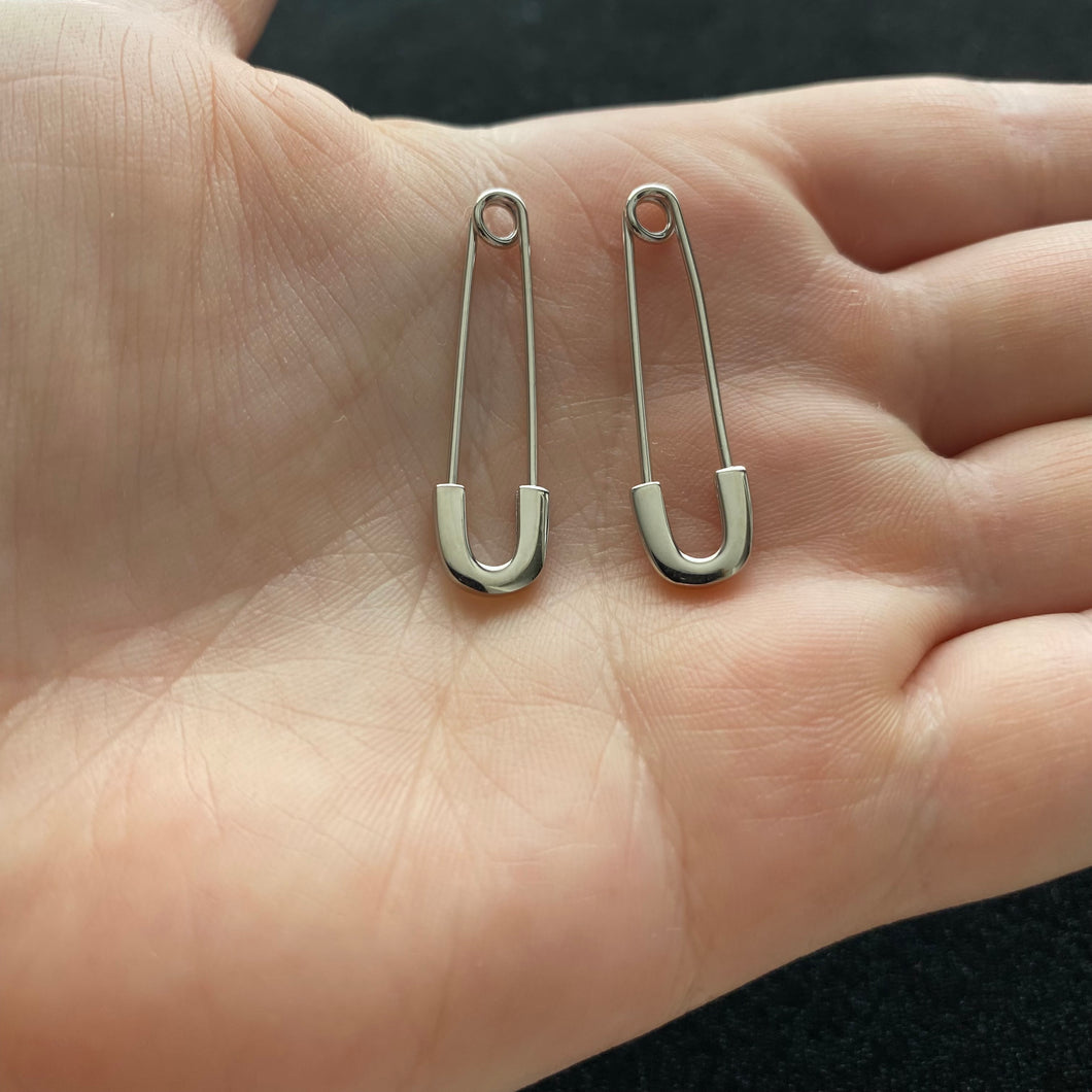 Safety pin earrings