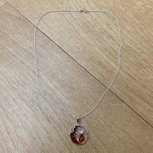 Load image into Gallery viewer, Amber cat on the moon necklace
