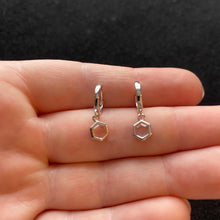 Load image into Gallery viewer, Clear rock crystal hoop earrings
