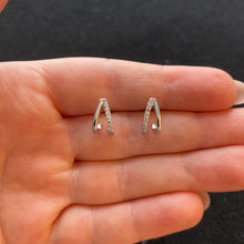 Load image into Gallery viewer, Sterling silver double hoop studs
