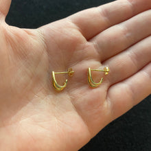 Load image into Gallery viewer, Gold double hoop studs
