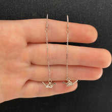 Load image into Gallery viewer, Crane dangle earrings
