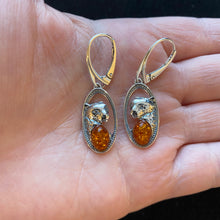 Load image into Gallery viewer, Amber cheetah hoops
