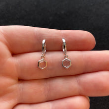 Load image into Gallery viewer, Clear rock crystal hoop earrings
