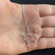 Load image into Gallery viewer, Caffeine molecule necklace
