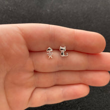 Load image into Gallery viewer, Cat and fish studs
