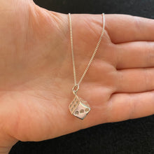 Load image into Gallery viewer, Sterling silver dice necklace

