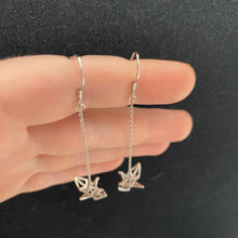 Load image into Gallery viewer, Crane dangle earrings
