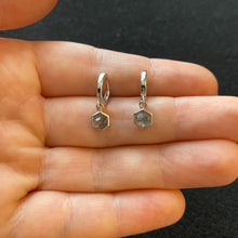 Load image into Gallery viewer, Moss agate hoops
