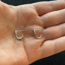 Load image into Gallery viewer, Sterling silver double hoop studs

