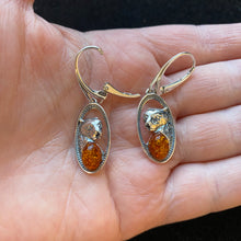 Load image into Gallery viewer, Amber cheetah hoops
