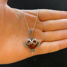 Load image into Gallery viewer, Amber owl necklace
