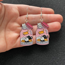 Load image into Gallery viewer, Quirky cat earrings
