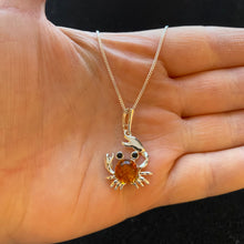 Load image into Gallery viewer, Amber crab necklace
