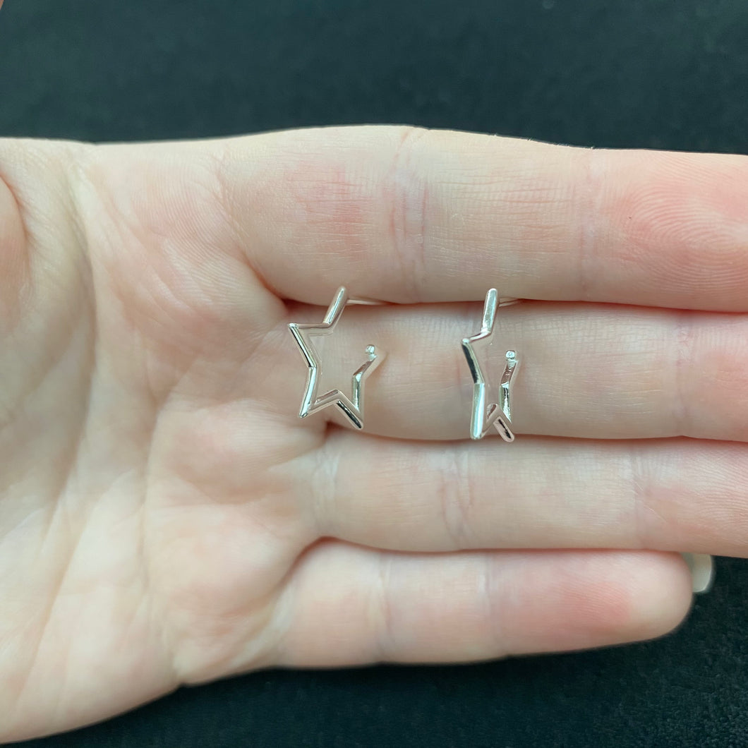 Open star studs