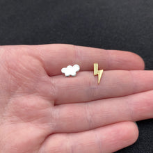 Load image into Gallery viewer, Mismatch cloud and lightning studs
