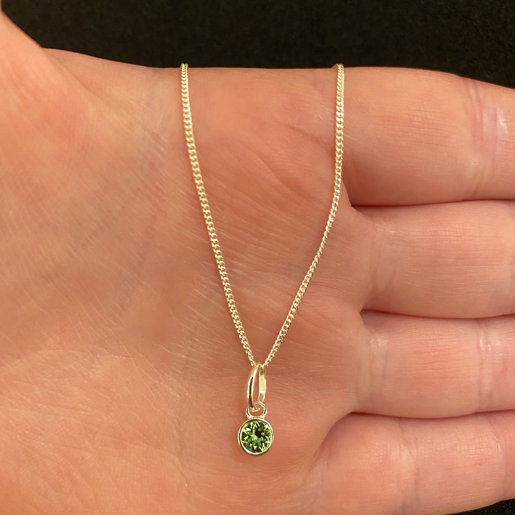 August birthstone necklace
