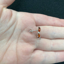 Load image into Gallery viewer, Amber dragonfly studs
