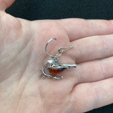Load image into Gallery viewer, Amber robin earrings
