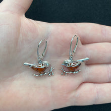 Load image into Gallery viewer, Amber robin earrings
