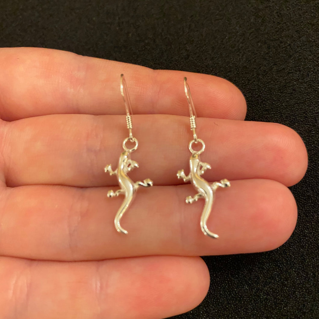 Gecko dangle earrings