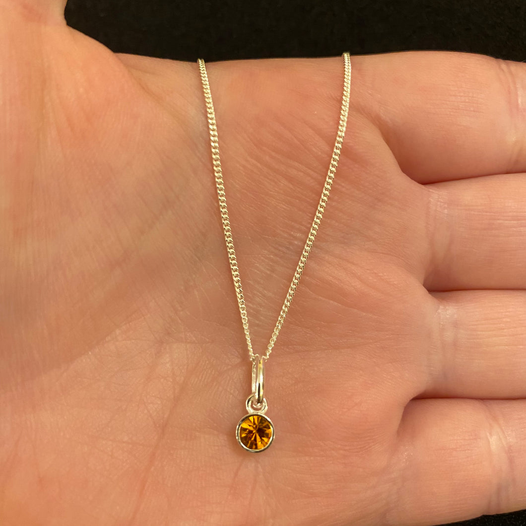 November birthstone necklace