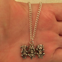 Load image into Gallery viewer, Three wise monkeys necklace
