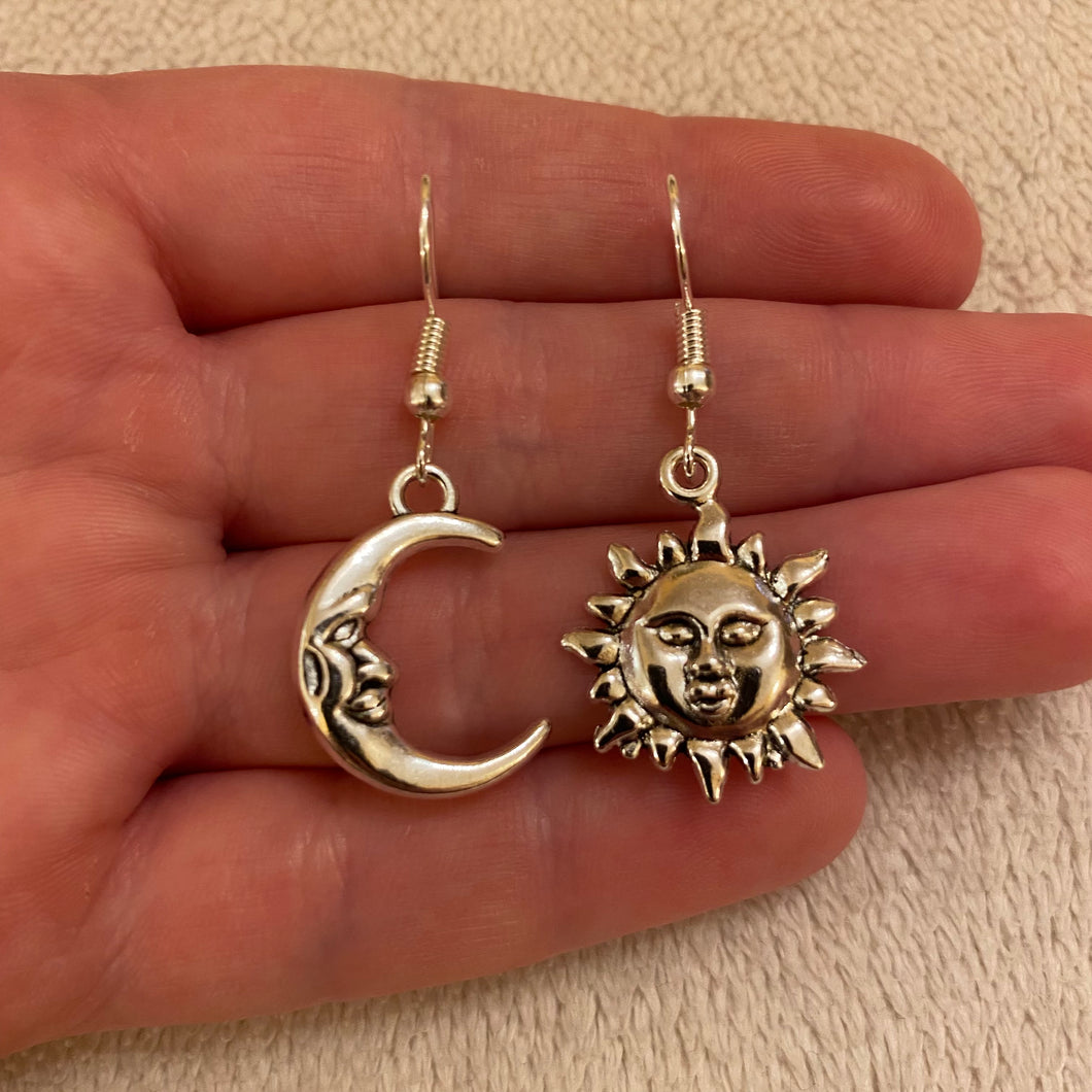 Sun and moon earrings