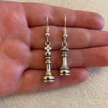 Load image into Gallery viewer, King and queen chess earrings
