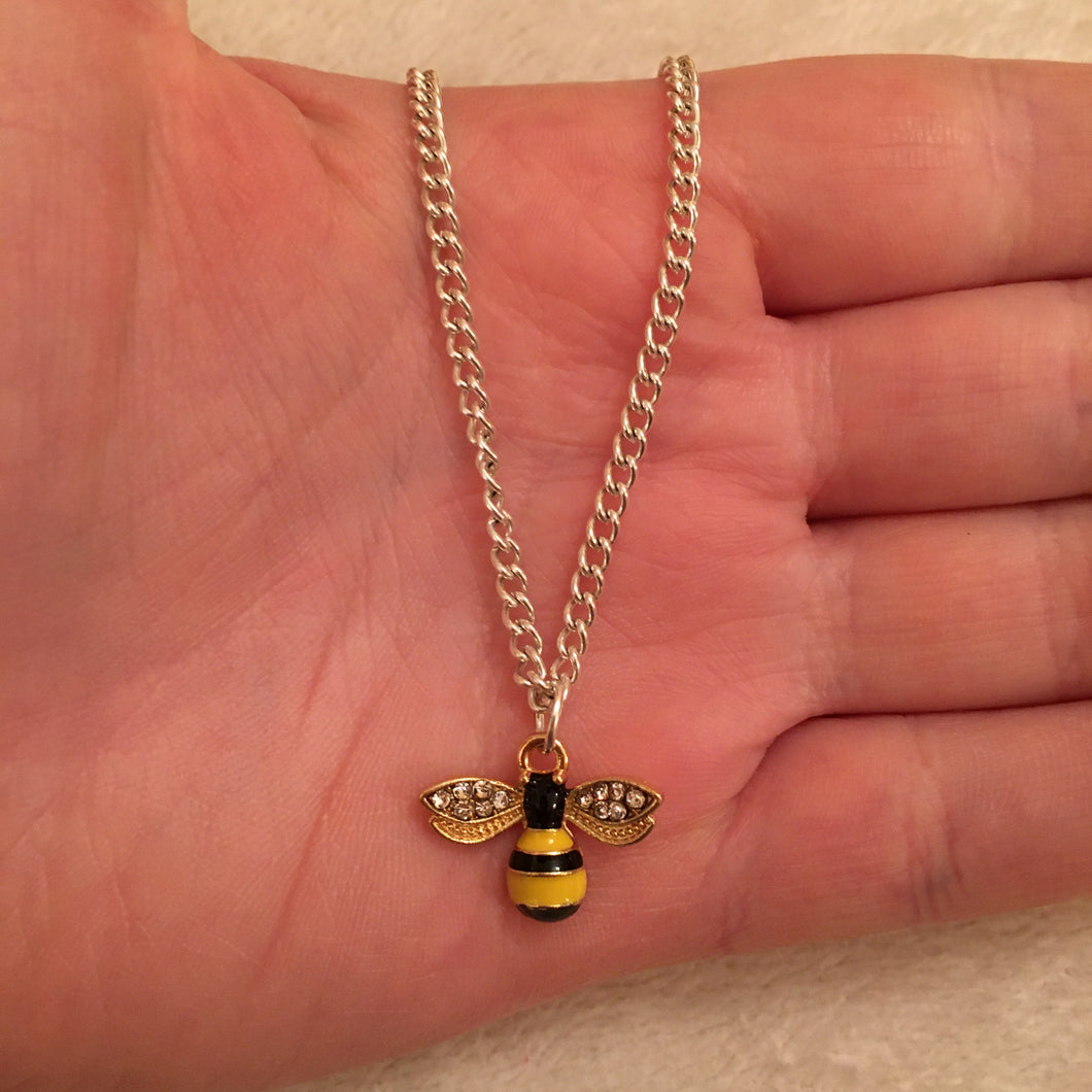 Sparkly bee necklace