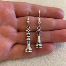 Load image into Gallery viewer, King and queen chess earrings
