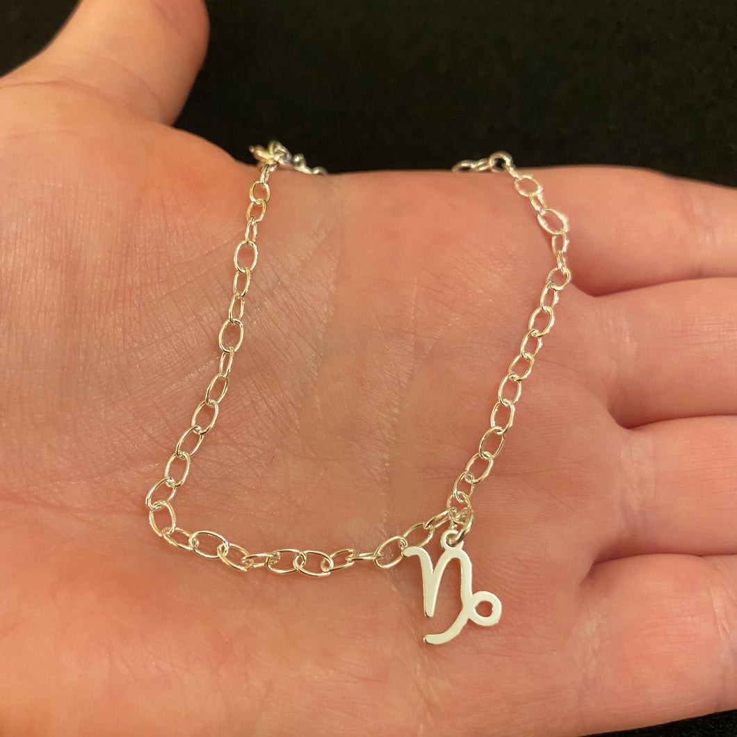 Sterling silver star sign bracelet