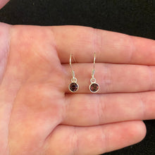 Load image into Gallery viewer, February birthstone dangle earrings
